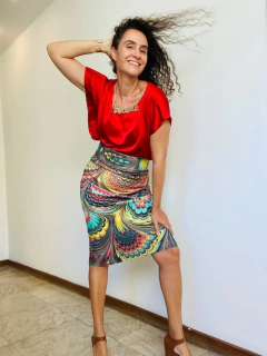 Saia Mini Neoprene Marmorizado - online store