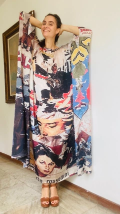 Vestido Maxi Longo Cetim Pop Film na internet