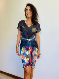 Vestido Torcido Jersey Paul Klee Colorido