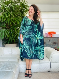 Vestido Plissado Crepe Costela de Adão - ALESSA