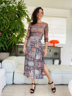 Saia Reta Jersey Paul Klee Cinza - ALESSA