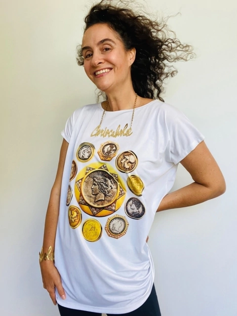Camiseta Kaftan Jersey Moedas