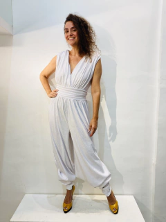 Macacão Sereia Regata Paetê Branco on internet