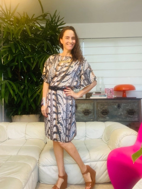 Vestido T Cetim Faisão Corrido