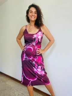 Vestido Alcinha Jersey Orquídea Vinho - online store