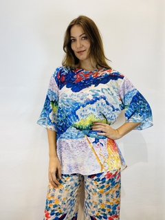 Camiseta Basica Crepe Mar