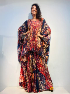 Camiseta Plissada Crepe Leque - ALESSA