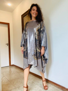 Vestido Maxi Curto Paetê Espelho - loja online