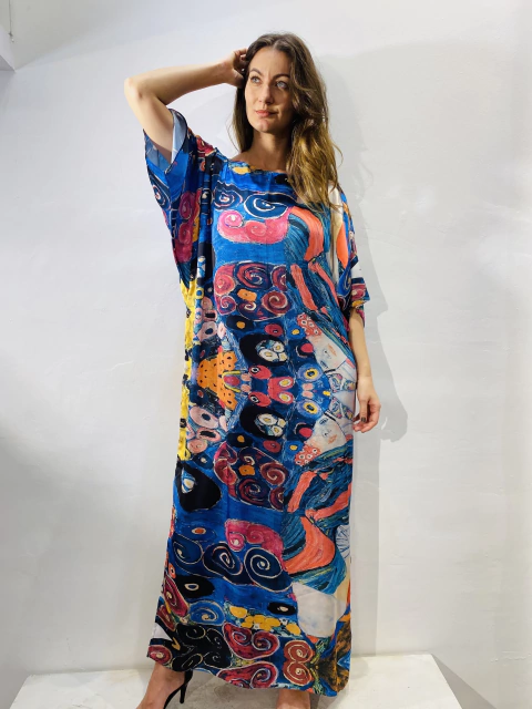 Vestido T Longo Cetim Arabesco