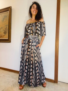 Imagem do Blusa Cigana Crepe Faisão Corrido