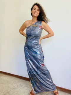 Vestido Ombro Só Longo Paetê Italia on internet