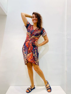 Vestido Torcido Jersey Leque