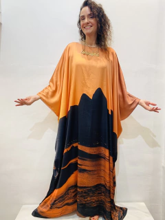 Vestido Maxi Longo Cetim Rio Dourado - comprar online