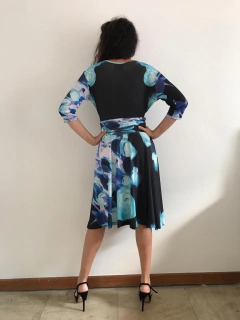 Vestido Curto Sereia Jersey Rosa Azul on internet