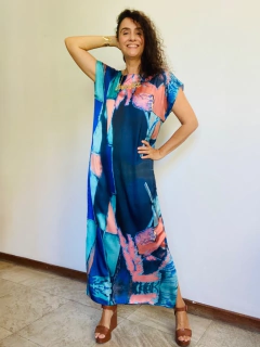 Vestido Kaftan Longo Cetim Moinho Invert - buy online