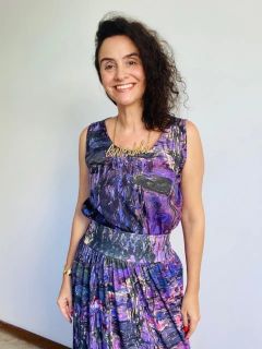 Regata Básica Tafetá Monet Roxo - ALESSA