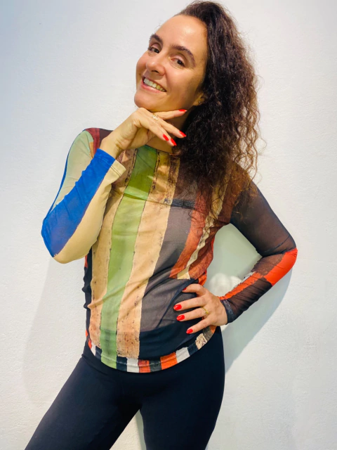 Blusa Pele Tule Klee Listra