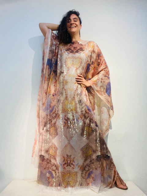 Vestido Maxi Longo Paetê Giardino