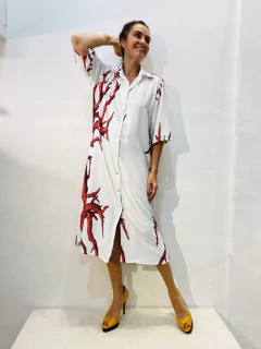 Vestido Chemise Crepe Coral - buy online