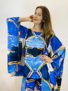 Imagem do Camiseta Maxi Cetim Blue