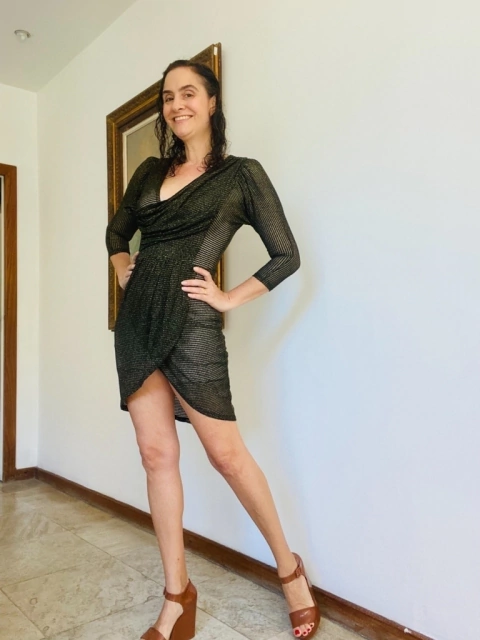Vestido Sereia Mini Tela Preto