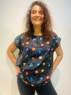 Camiseta Kaftan Cetim Zodiac Joy - loja online