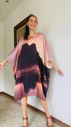 Vestido Maxi Curto Cetim Morro Dois Irmãos - loja online