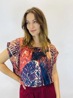 Camiseta Kaftan Cetim Leque - loja online