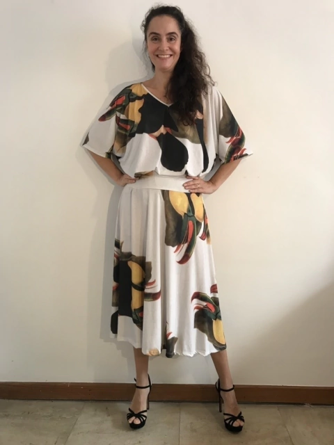 Saia Curta Evasê Jersey Tucanos