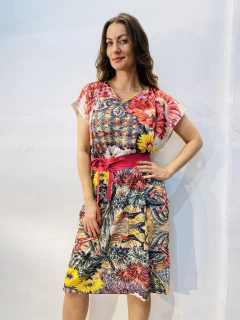 Vestido Kaftan Jersey Cactus - ALESSA