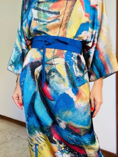 Vestido Maxi Longo Cetim Kandinsky - online store