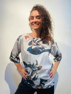 Camiseta Básica Tafeta Birds
