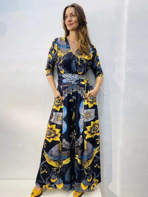 Macacão Sereia Jersey Pássaro Azul