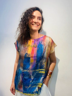 Camiseta Kaftan Cetim Munch - buy online