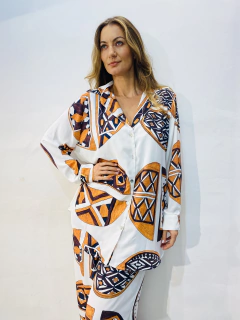 Camisa Social Crepe Indigena na internet