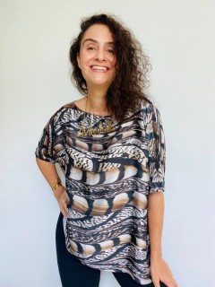 Camiseta Morcego Cetim Faisão Corrido - ALESSA