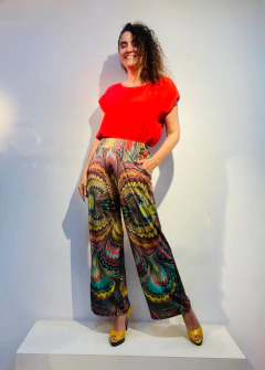 Camiseta Kaftan Crepe Vermelho