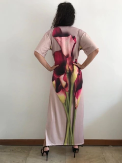 Vestido Longo Básico Jersey Calla Vermelha - ALESSA