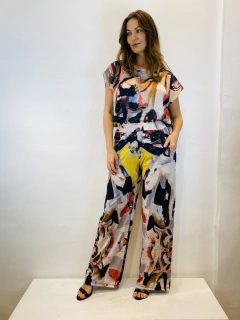 Image of Camiseta Kaftan Cetim Grey