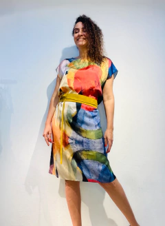 Vestido Kaftan Cetim Kupkla - ALESSA