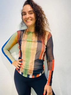 Blusa Pele Tule Klee Listra - ALESSA