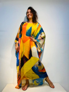 Vestido Maxi Longo Cetim Round