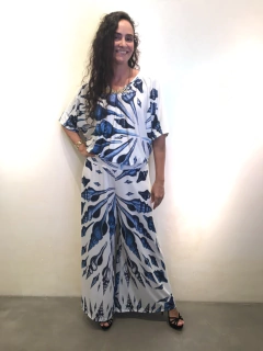 Calça Evasê Jersey Concha Azul - loja online