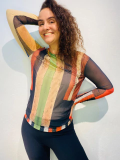 Blusa Pele Tule Klee Listra na internet