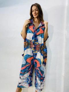 Macacão Social Crepe Arabesco