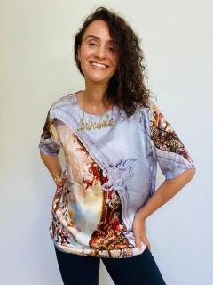 Camiseta Básica Seda Pura Celestial - comprar online