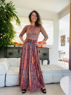 Calça Evasê Jersey Paul Klee Vermelho - loja online