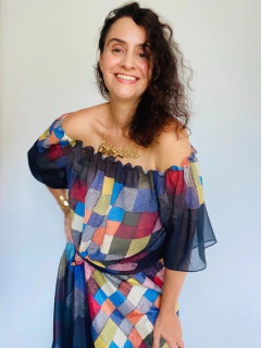 Imagem do Blusa Cigana Chiffon Paul Klee Colorido