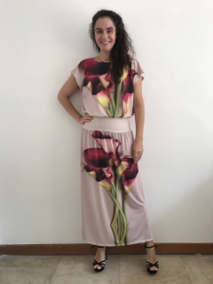 Camiseta Kaftan Jersey Calla Vermelha - comprar online