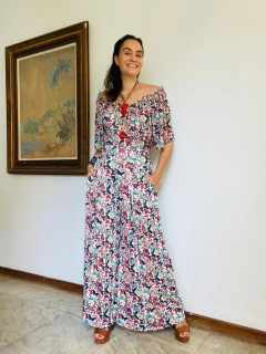 Calça Pantalona Jersey Borboletas - ALESSA